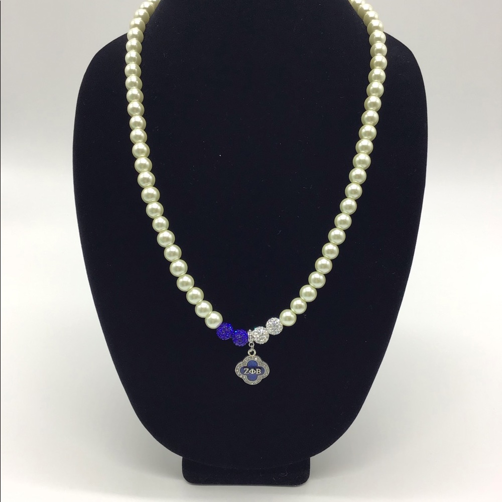 Zeta Phi Beta Necklace and Earring Set - Picture 7 of 9